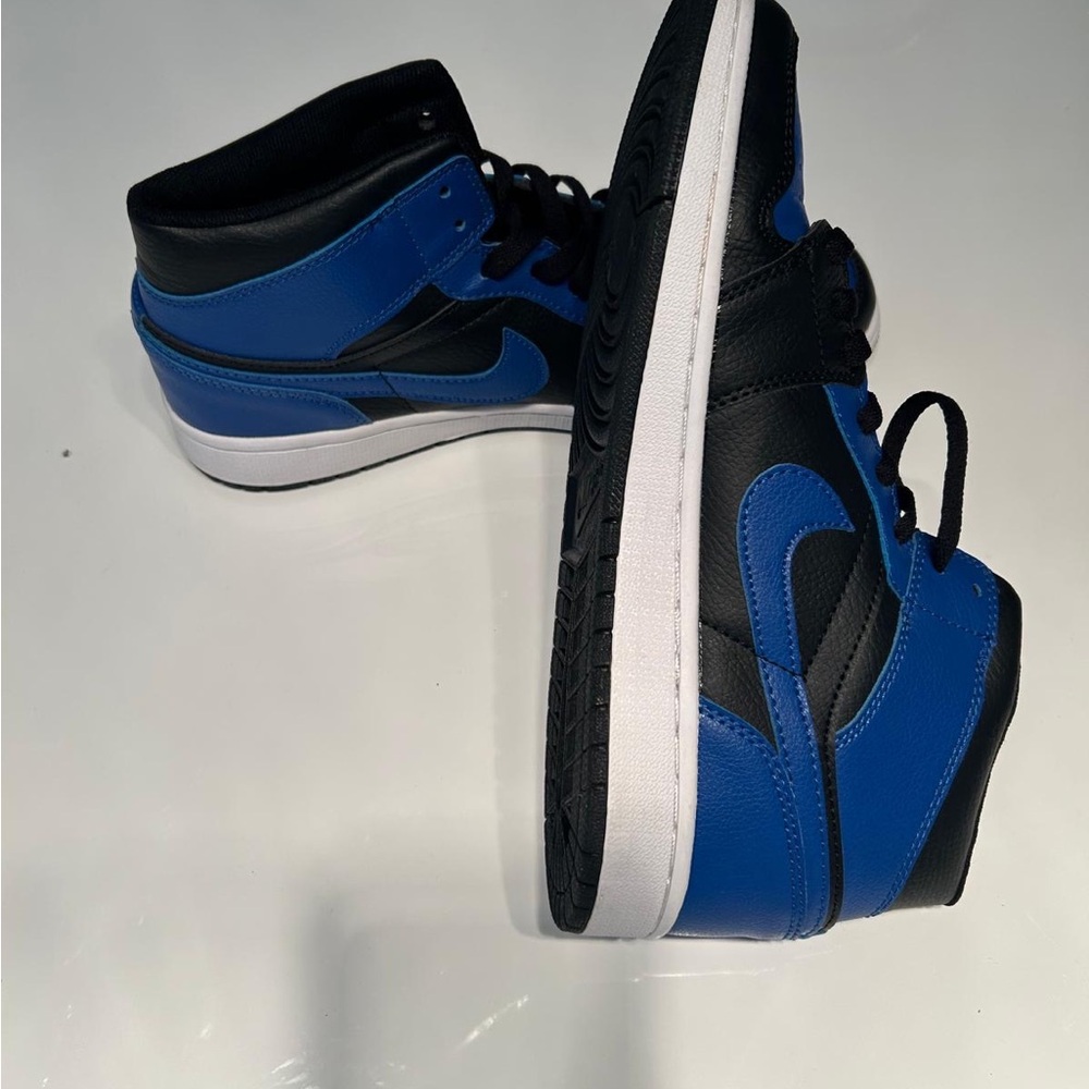 Nike Black and Blue High-Top Sneakers